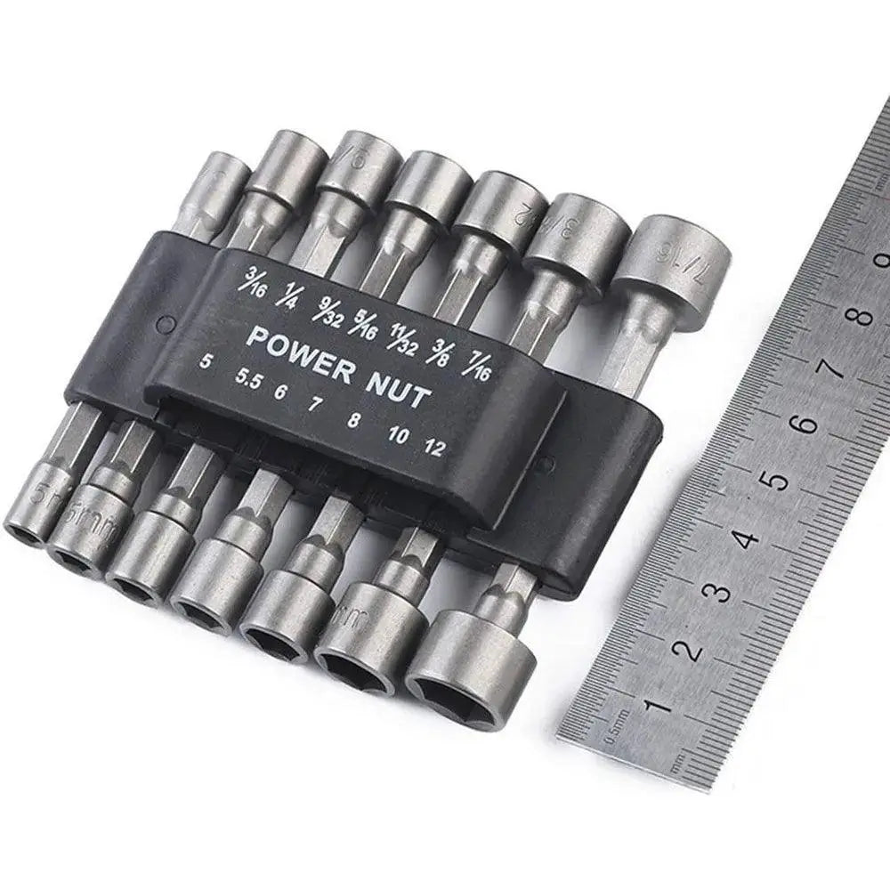 Stonego Professional Hex Socket Nut Driver Bit Set 9PCS