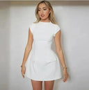 Strapless Backless A-line Dress Trendy Fashion with Pockets