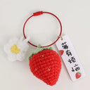 Strawberry Trouble Hand-Woven Wool Without Pendant Yarn