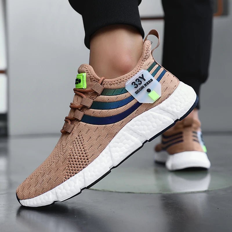 StrideLite Male Casual Sneakers Breathable Mesh Summery Comfort Lightweight Shoes