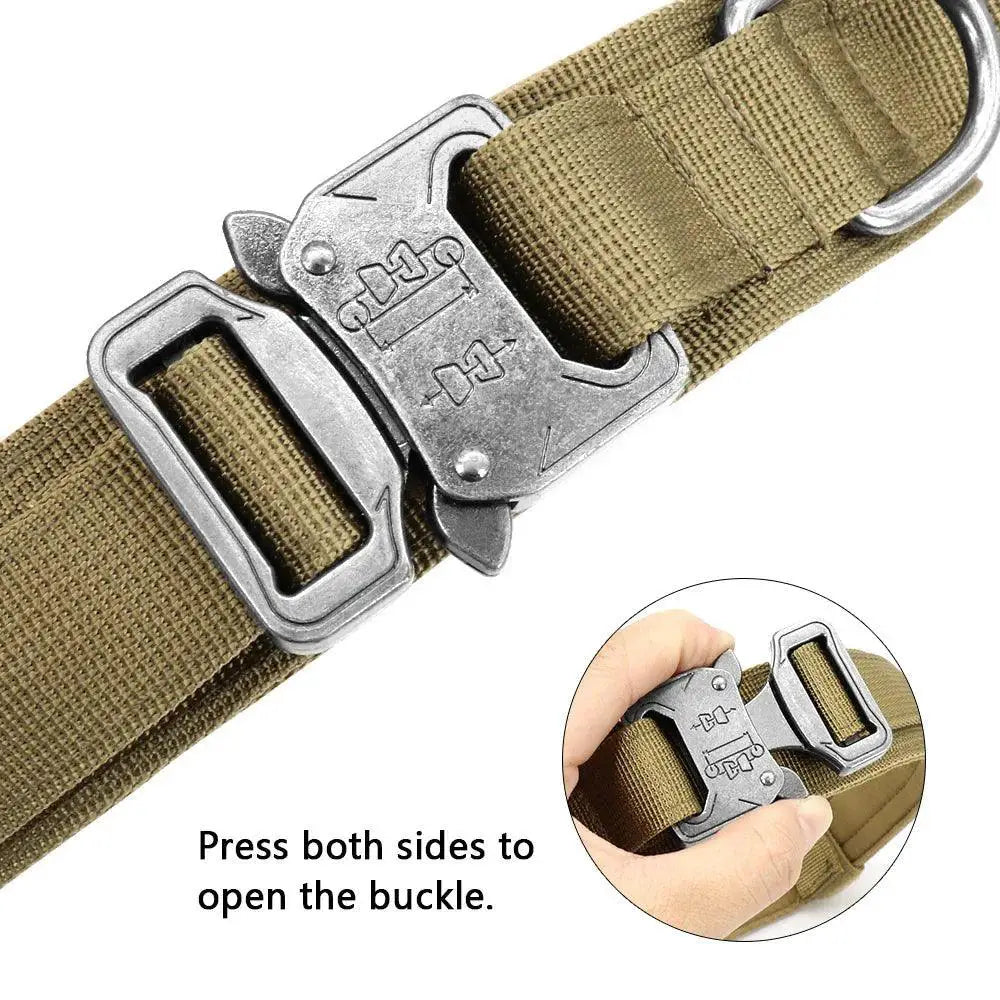Strong Dog Tactical Nylon Collar And Bungee Leash Set