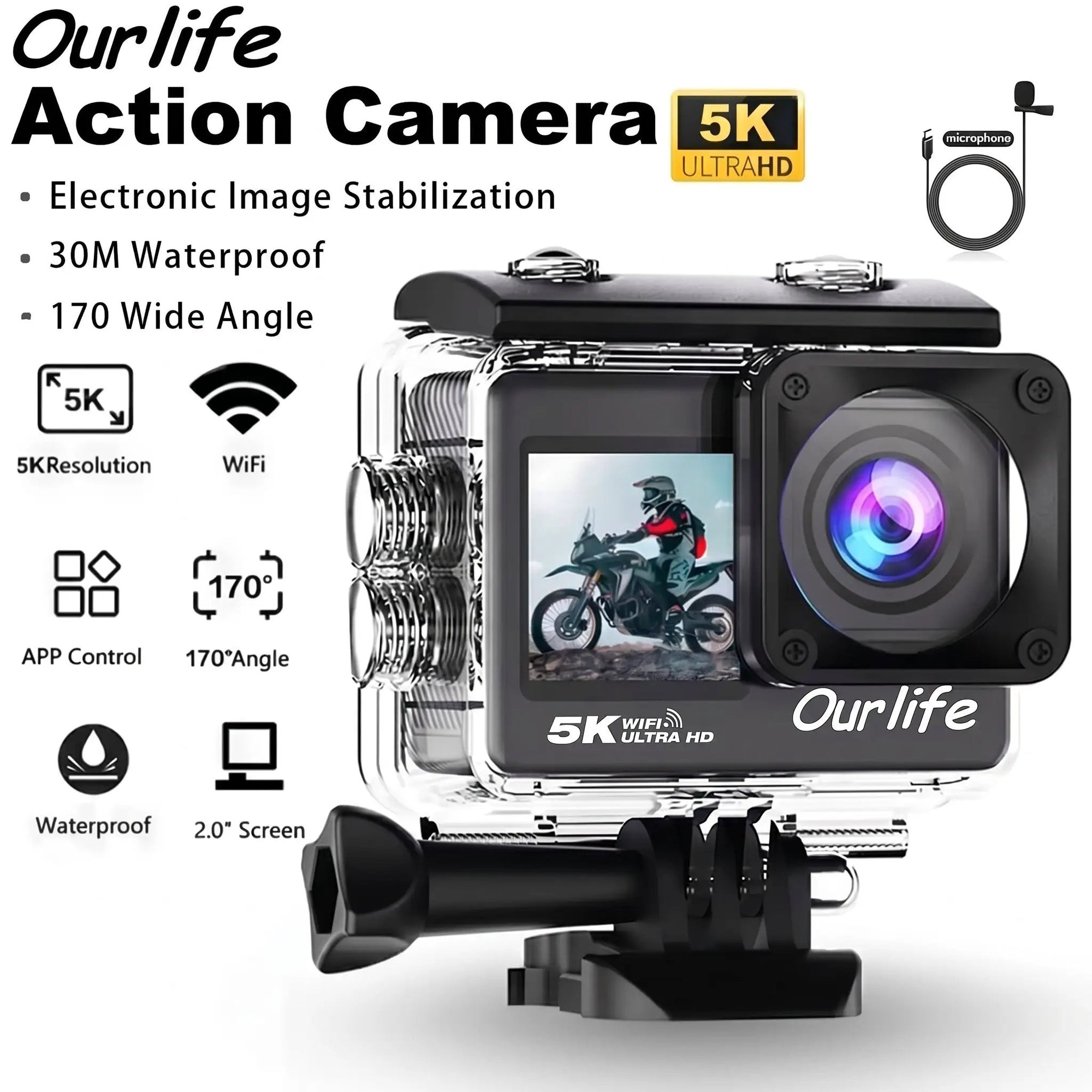 Smart 5K Action Camera for Cyclists - stepyours.com