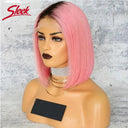 Stunning Pink and Blonde Lace Front Bob Wig Premium Human Hair