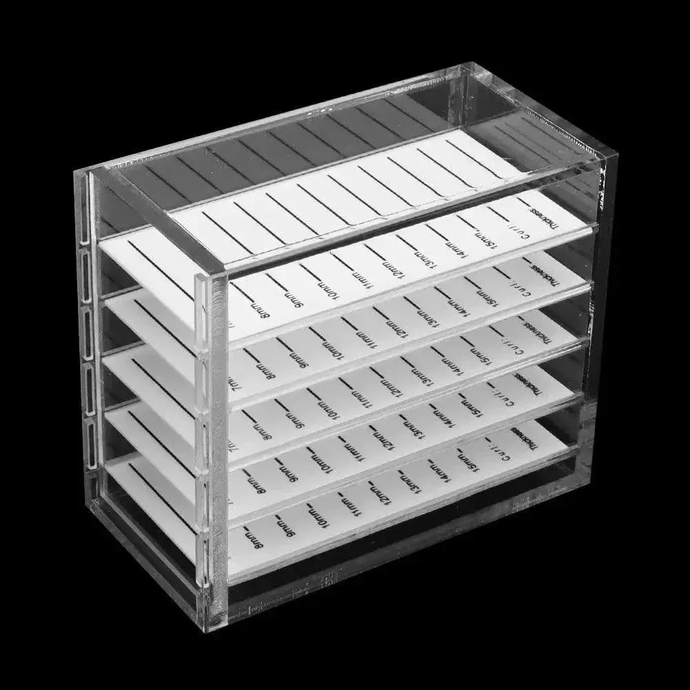 Stylish 5 Tier Acrylic Eyelashes Organizer Red Blue White