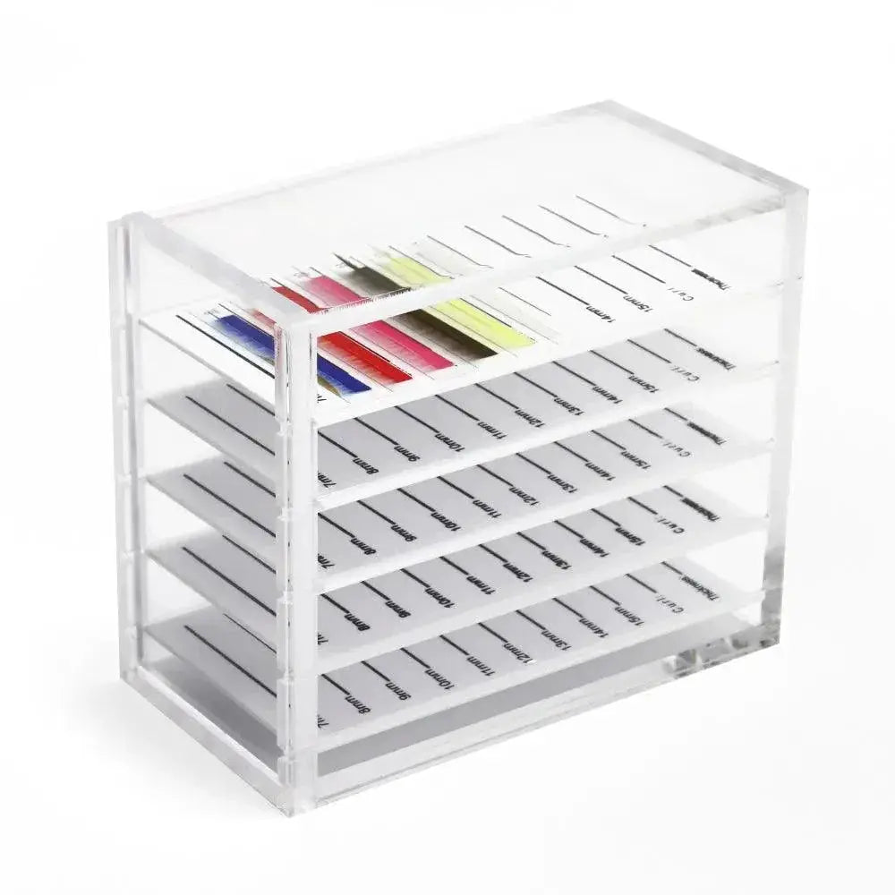 Stylish 5 Tier Acrylic Eyelashes Organizer Red Blue White