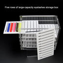 Stylish 5-Tier Acrylic Eyelashes Organizer Red Blue White