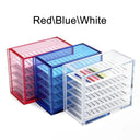 Stylish 5-Tier Acrylic Eyelashes Organizer Red Blue White