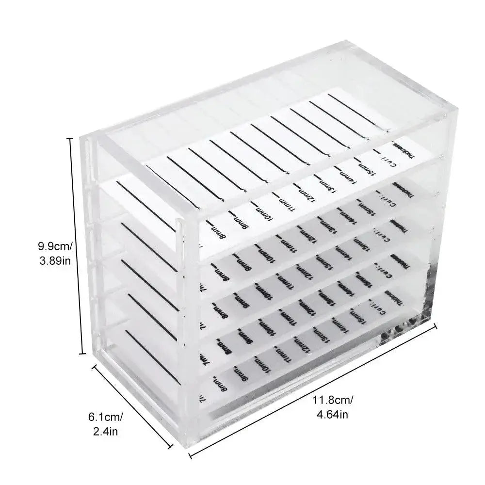 Stylish 5 Tier Acrylic Eyelashes Organizer Red Blue White