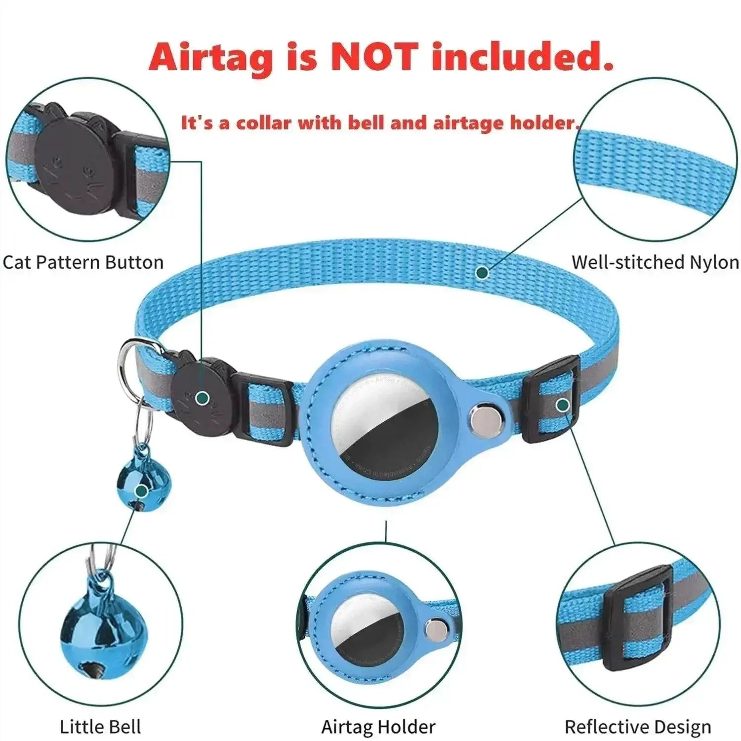 Stylish Anti Lost Cat Collar With GPS Tracker Reflective