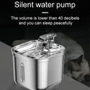 Stylish Automatic Stainless Steel Cat Fountain Dispenser