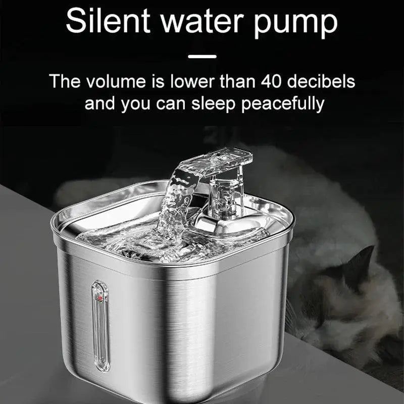 Stainless Steel Automatic Cat Water Fountain Dispenser