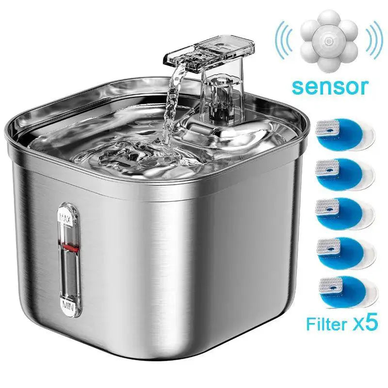 Stainless Steel Automatic Cat Water Fountain Dispenser