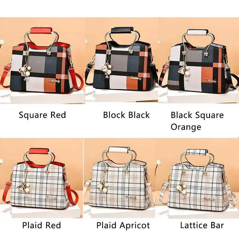 Faux Leather Crossbody Bag Chic Functional Purse For Women