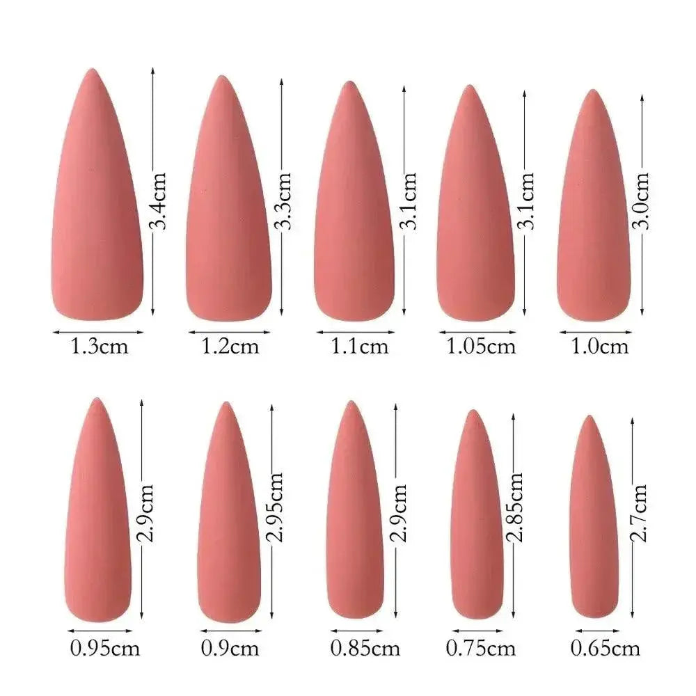 Matte Black False Nails Set for Chic Acrylic Tips Collection