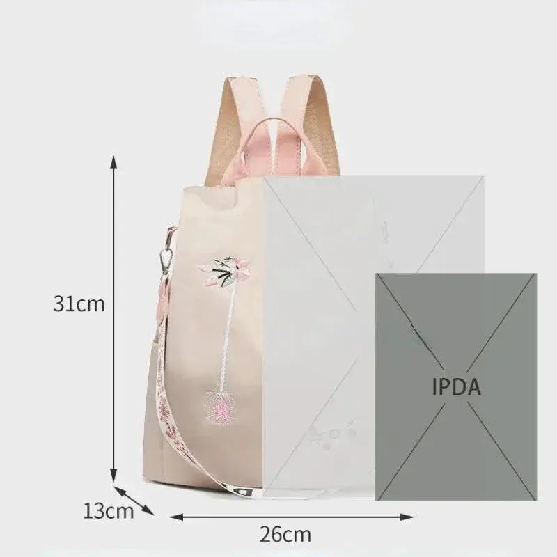 Stylish Oxford Womens Waterproof Backpack Large Capacity