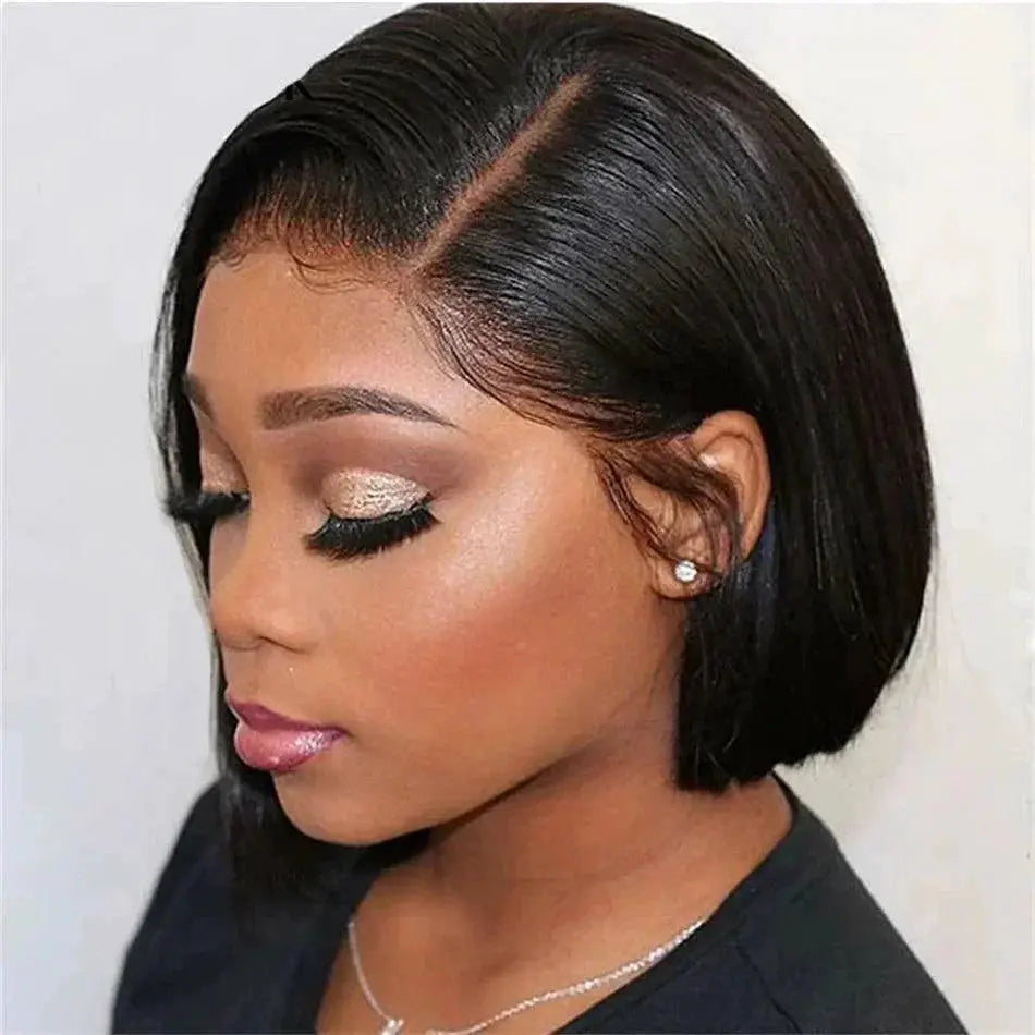 Stylish Short Bob Wig Glueless HD Lace Front Human Hair