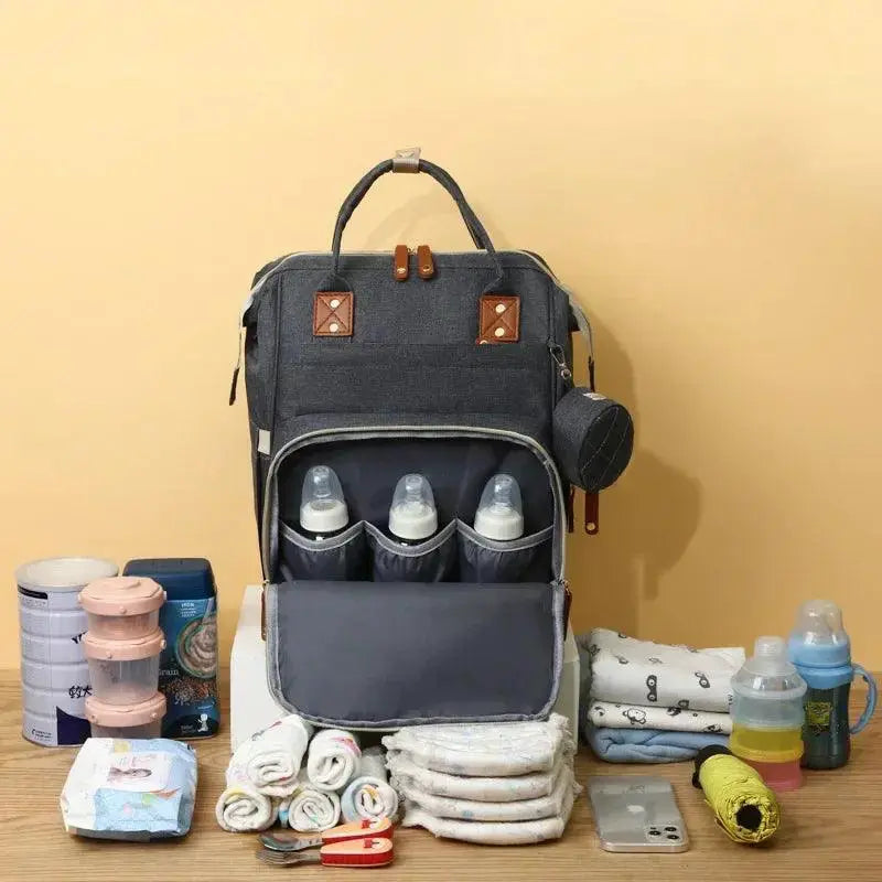 Stylish USB Diaper Bag Backpack With Large Capacity