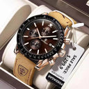 Stylish Waterproof Quartz Chronograph Watch for Sports Wear