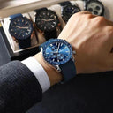 Stylish Waterproof Quartz Chronograph Watch for Sports Wear