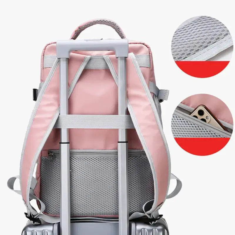 Stylish Waterproof Womens Travel Backpack With USB Charging