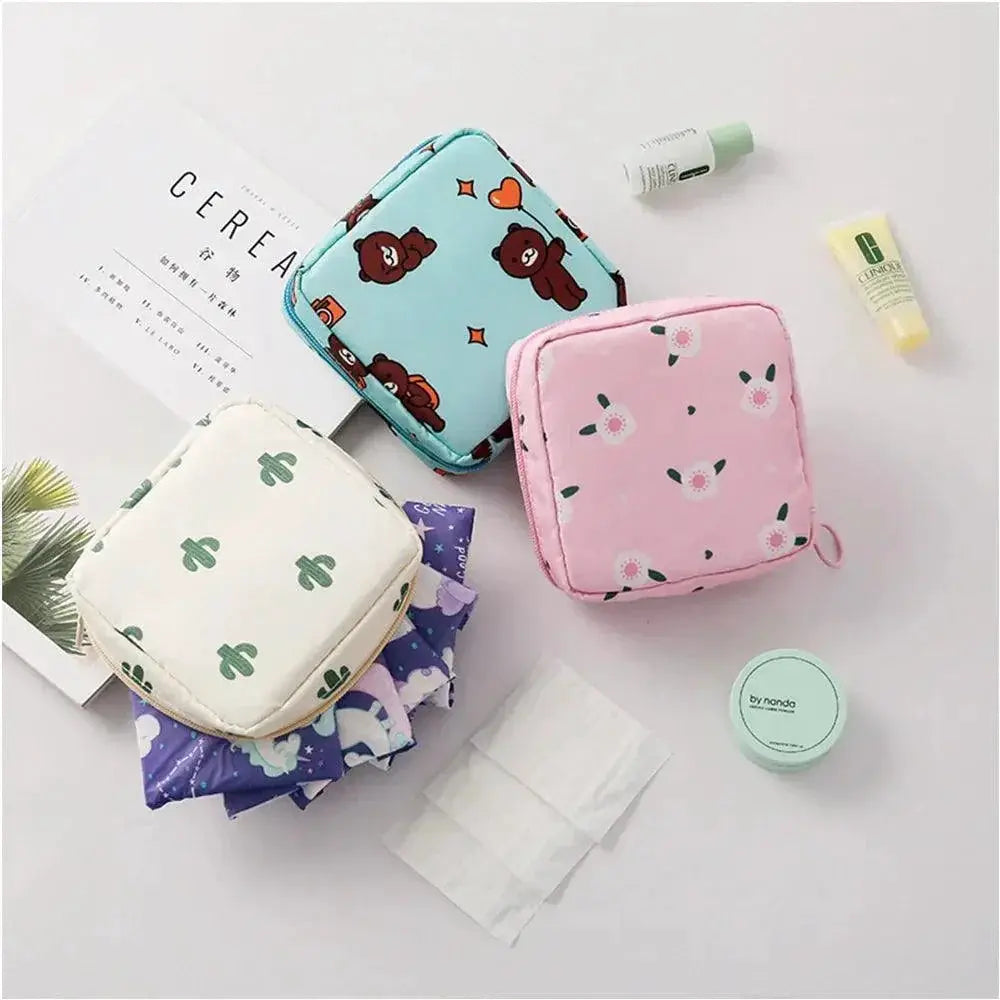 Stylish Womens Portable Tampon Organizer Bag Travel Pouch