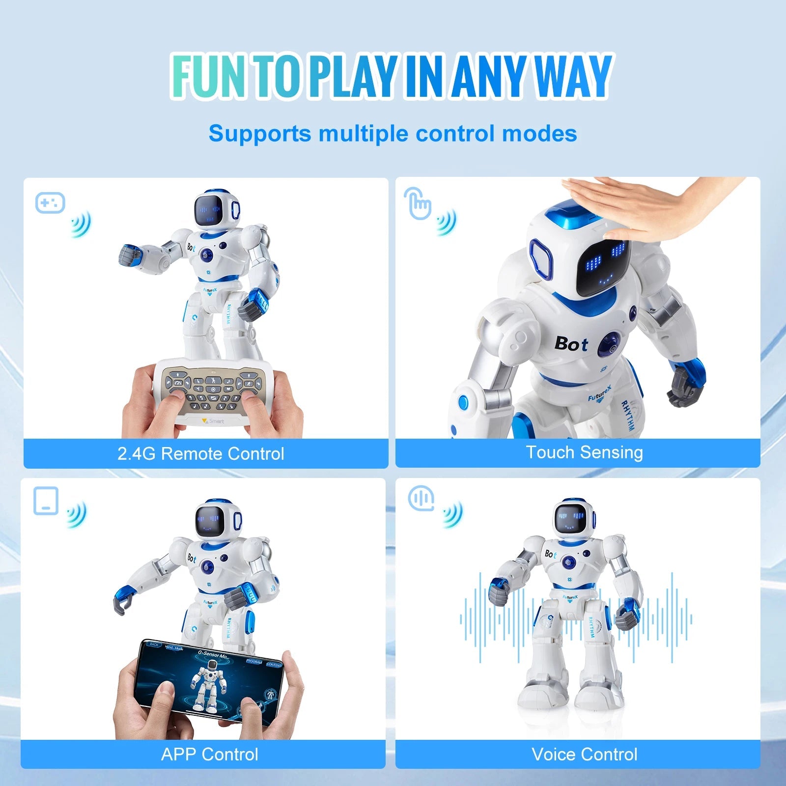 SucceBuy App Controlled Dancing RC Robot Toy For Kids Ages 3 And Up
