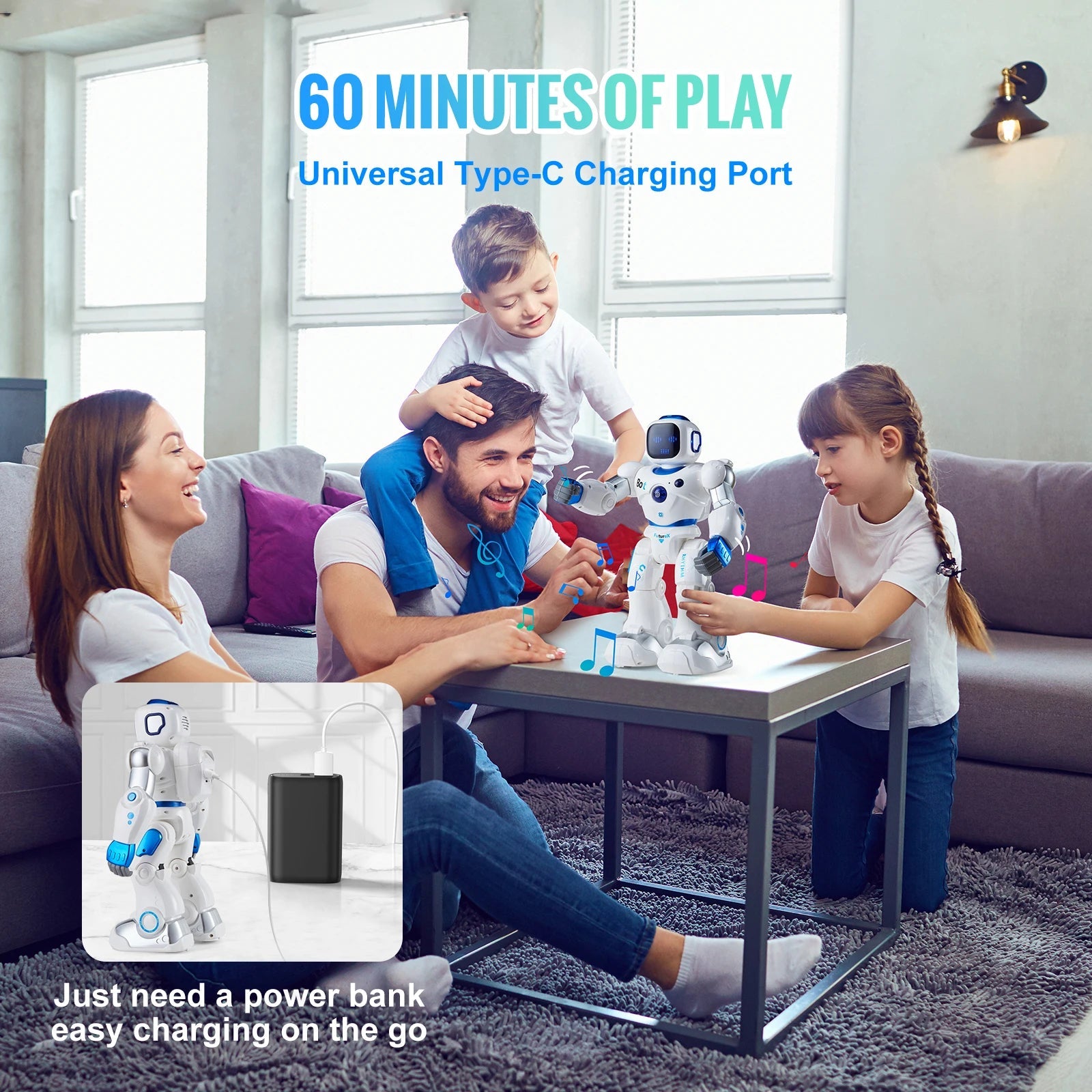 SucceBuy App Controlled Dancing RC Robot Toy For Kids Ages 3 And Up