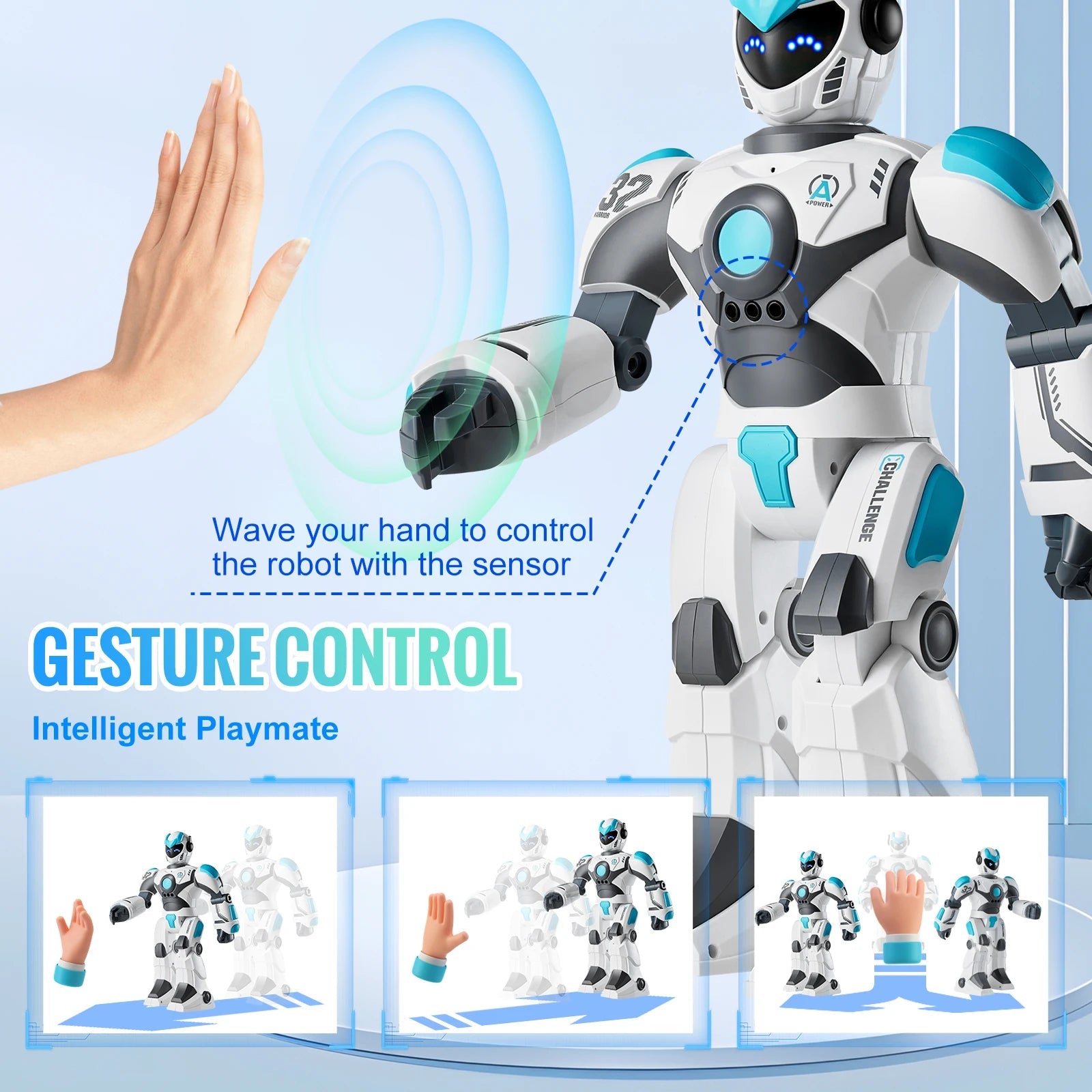 SucceBuy RC Police Robot Toy For Kids 6 To 12 Educational Sings Stories Dances