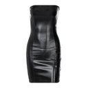Sultry Black Bodycon Dress: Sexy Strapless Party Wear