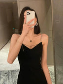 Elegant V-Neck Dress for Modern Women