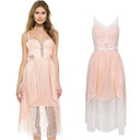 Sultry Mesh Party Dress Chic Lace Zipper Detail Glamour