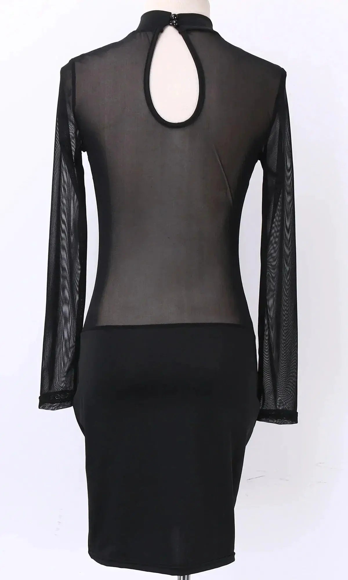 Sultry Sheath Sexy Transparent Sleeve Cocktail Dress
