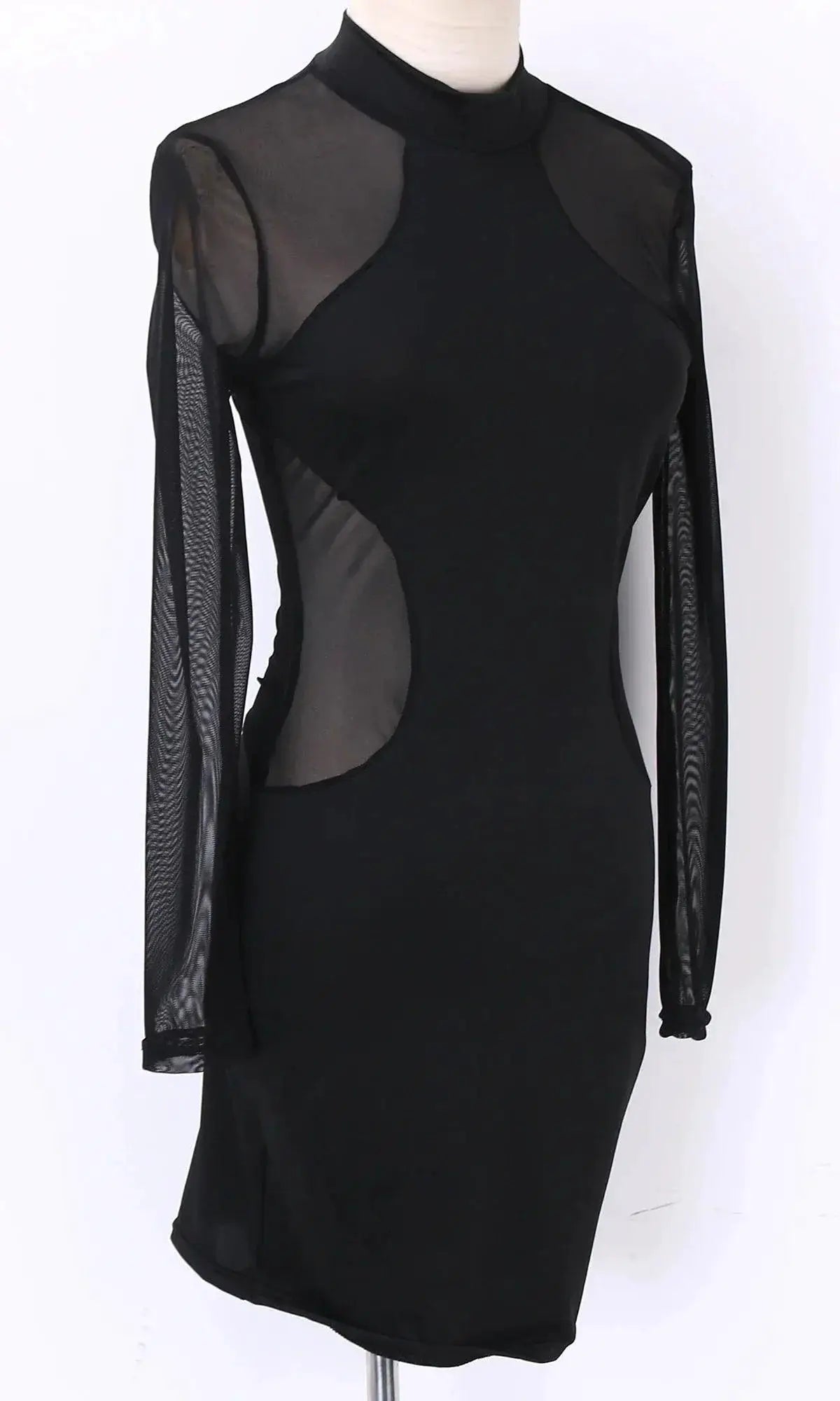 Sultry Sheath Sexy Transparent Sleeve Cocktail Dress