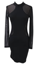 Sultry Sheath Sexy Transparent Sleeve Cocktail Dress Clubwear