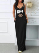 Sultry Summer Dress: Printed Suspender Outfit Chic Sexy