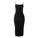 Summer Black Backless Bodycon Dress For Elegant Parties