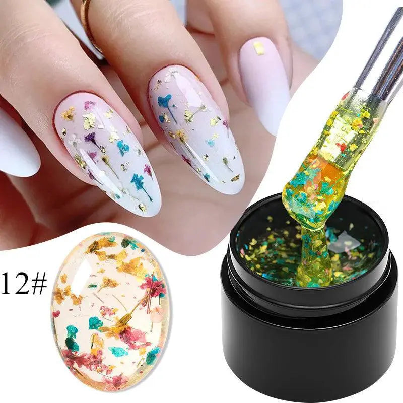 Summer Blossom Floral Gel Nail Polish Pink Purple Blue 50ml
