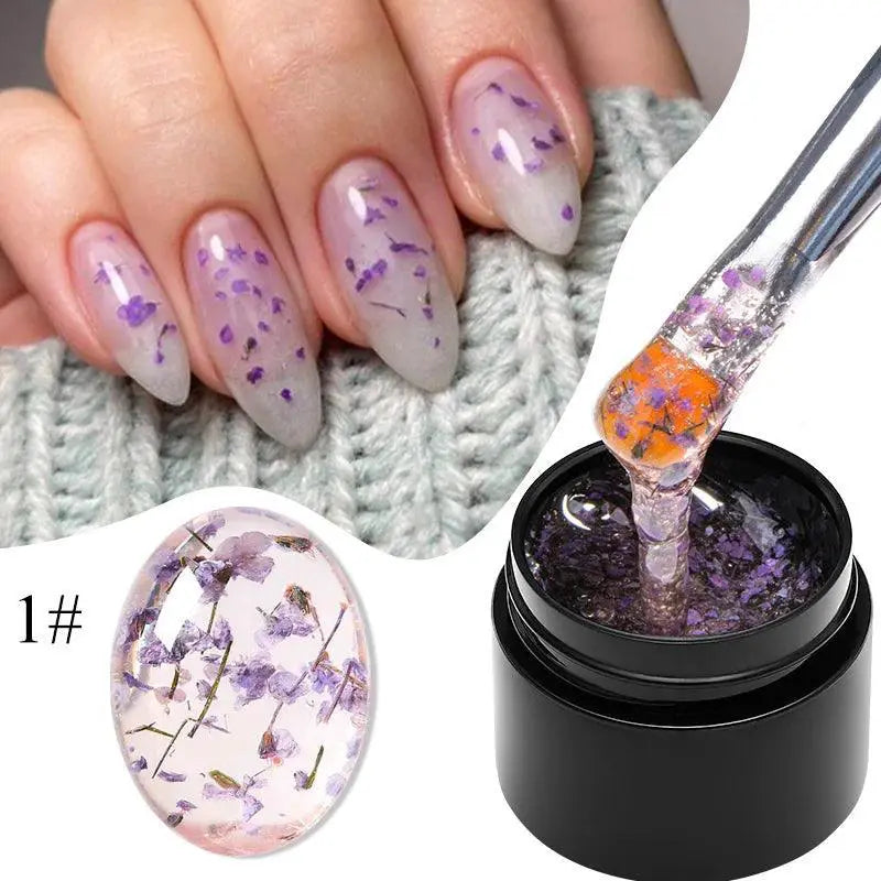 Summer Blossom Floral Gel Nail Polish Pink Purple Blue 50ml