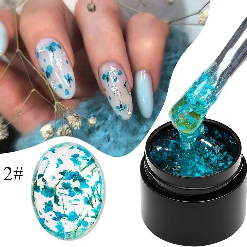 Summer Blossom Floral Gel Nail Polish Pink Purple Blue 50ml