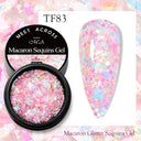 Summer Blossom Floral Gel Nail Polish Pink Purple Blue 50ml