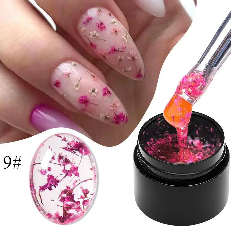 Summer Blossom Floral Gel Nail Polish Pink Purple Blue 50ml