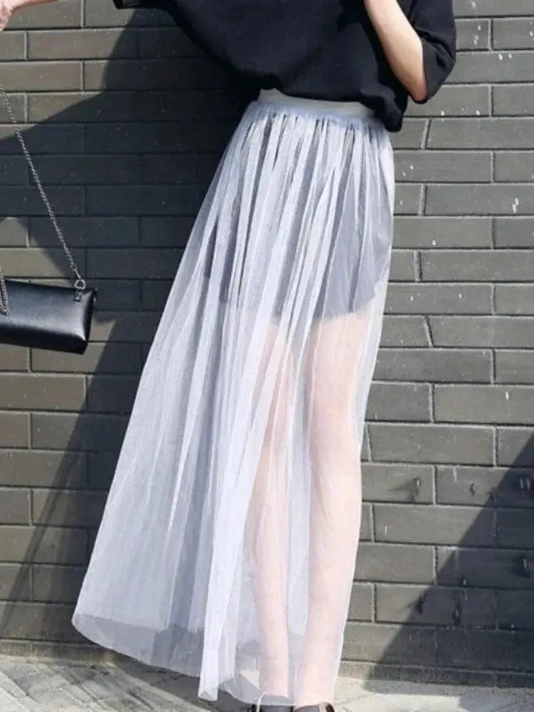 Summer Bohemian Lace Maxi Skirt Women Elegant Fashion