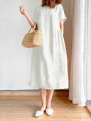 Summer Elegance Midi Dress for Comfort and Style A-Line