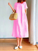 Summer Elegance Midi Dress for Comfort and Style A-Line