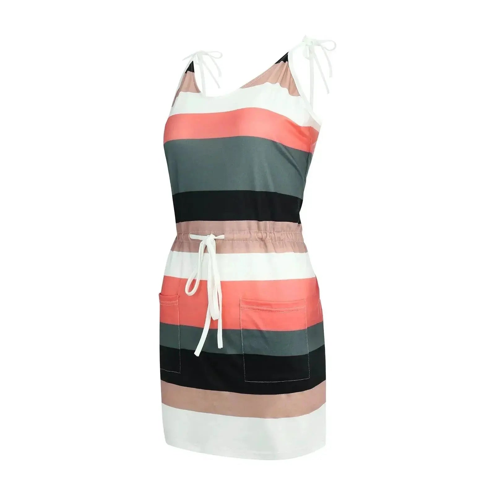 Summer Flirty Backless Mini Dress Beachwear Outfits