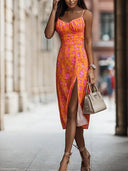 Summer Floral Backless Dress: Beach Chic Glam Style