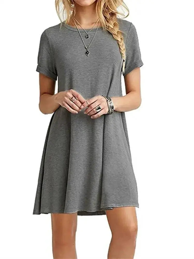 Summer Floral Leopard Print Dress For Casual Chic Style