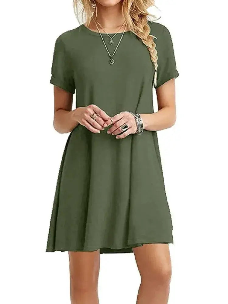 Summer Floral Leopard Print Dress For Casual Chic Style