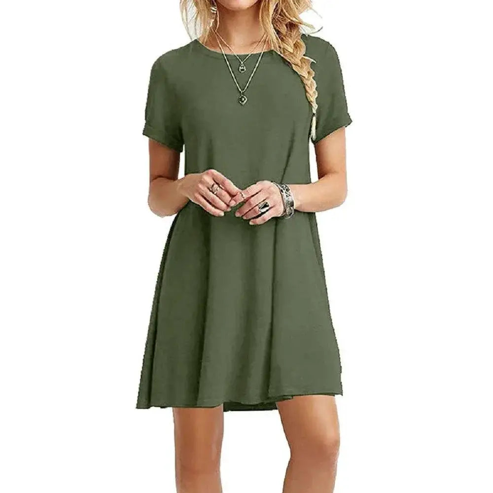 Summer Floral Leopard Print Dress For Casual Chic Style
