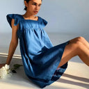 Summer Square Neck Sexy Midi Dress Elegant A-line Vestidos